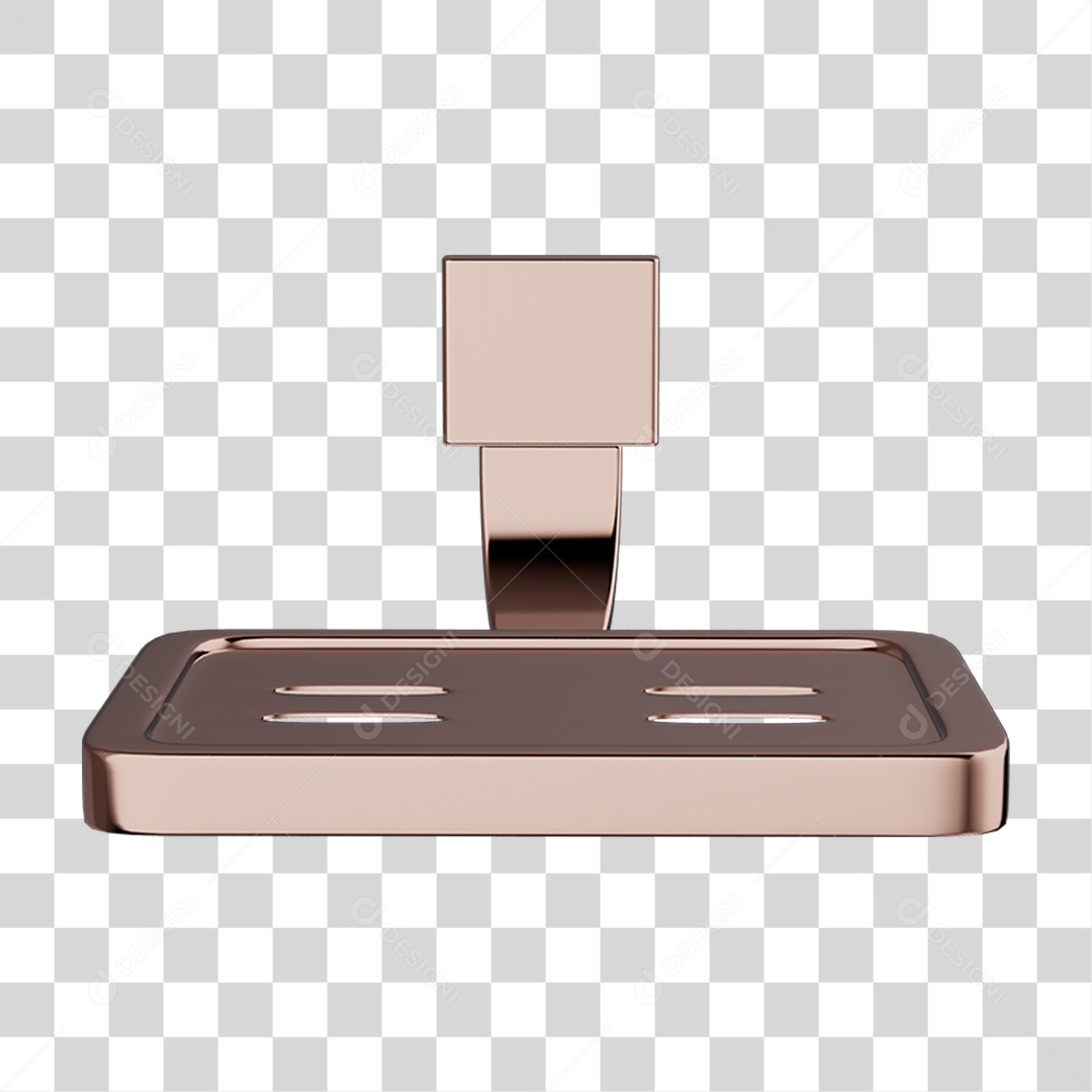 Saboneteira Banho Metal PNG Transparente