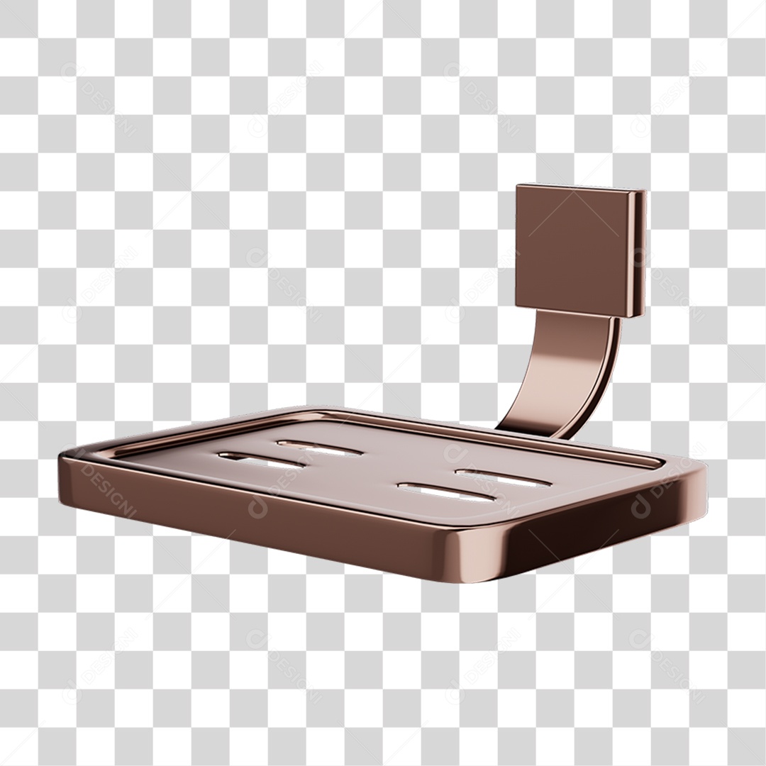 Saboneteira Banho Metal PNG Transparente