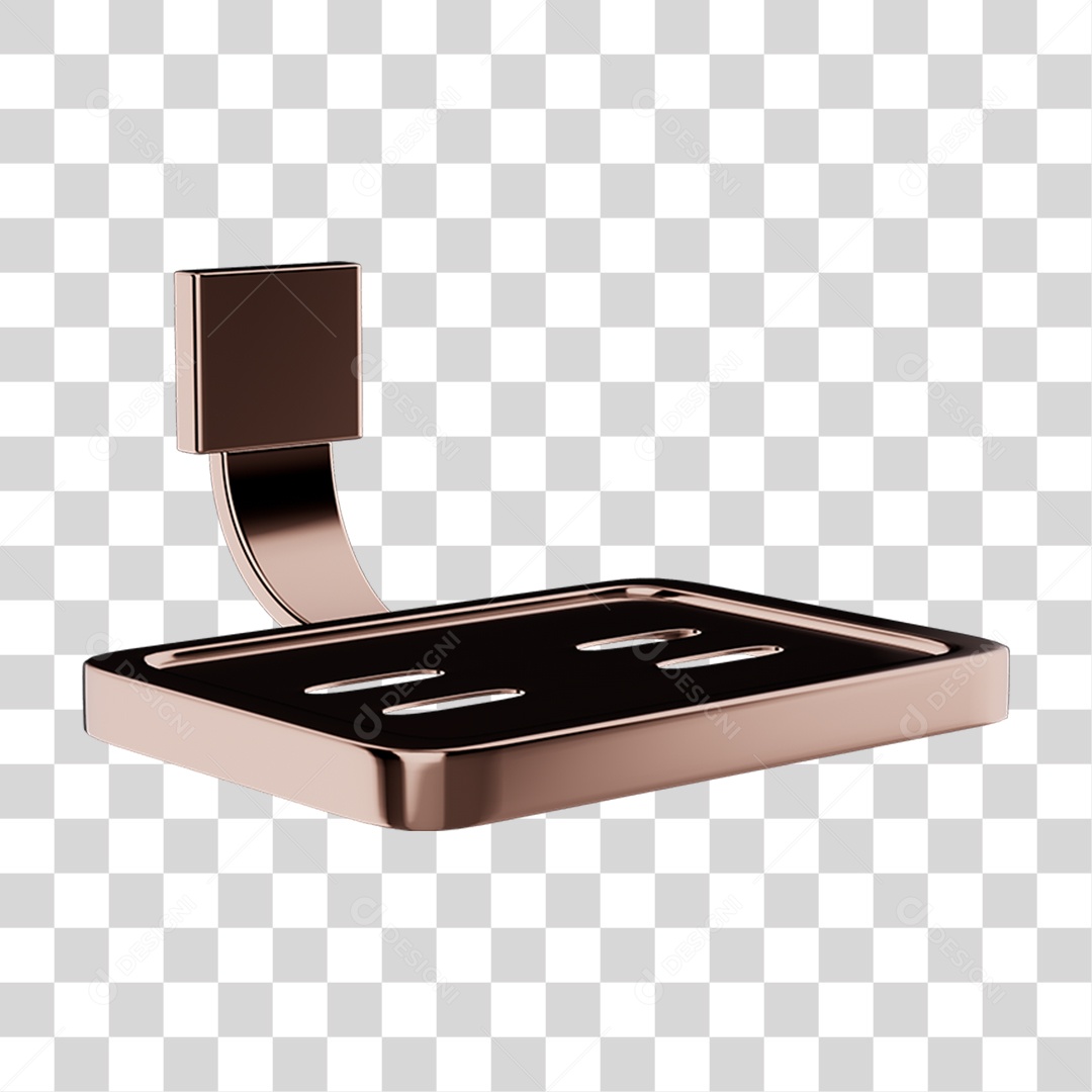 Saboneteira Banho Metal PNG Transparente