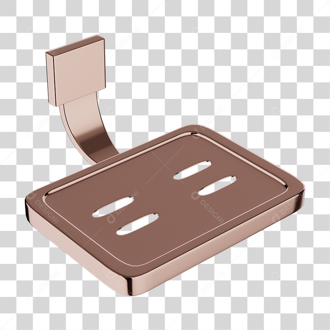 Saboneteira Banho Metal PNG Transparente