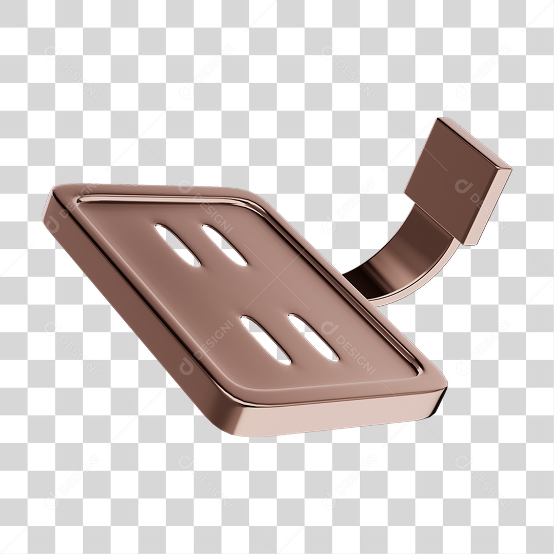 Saboneteira Banho Metal PNG Transparente