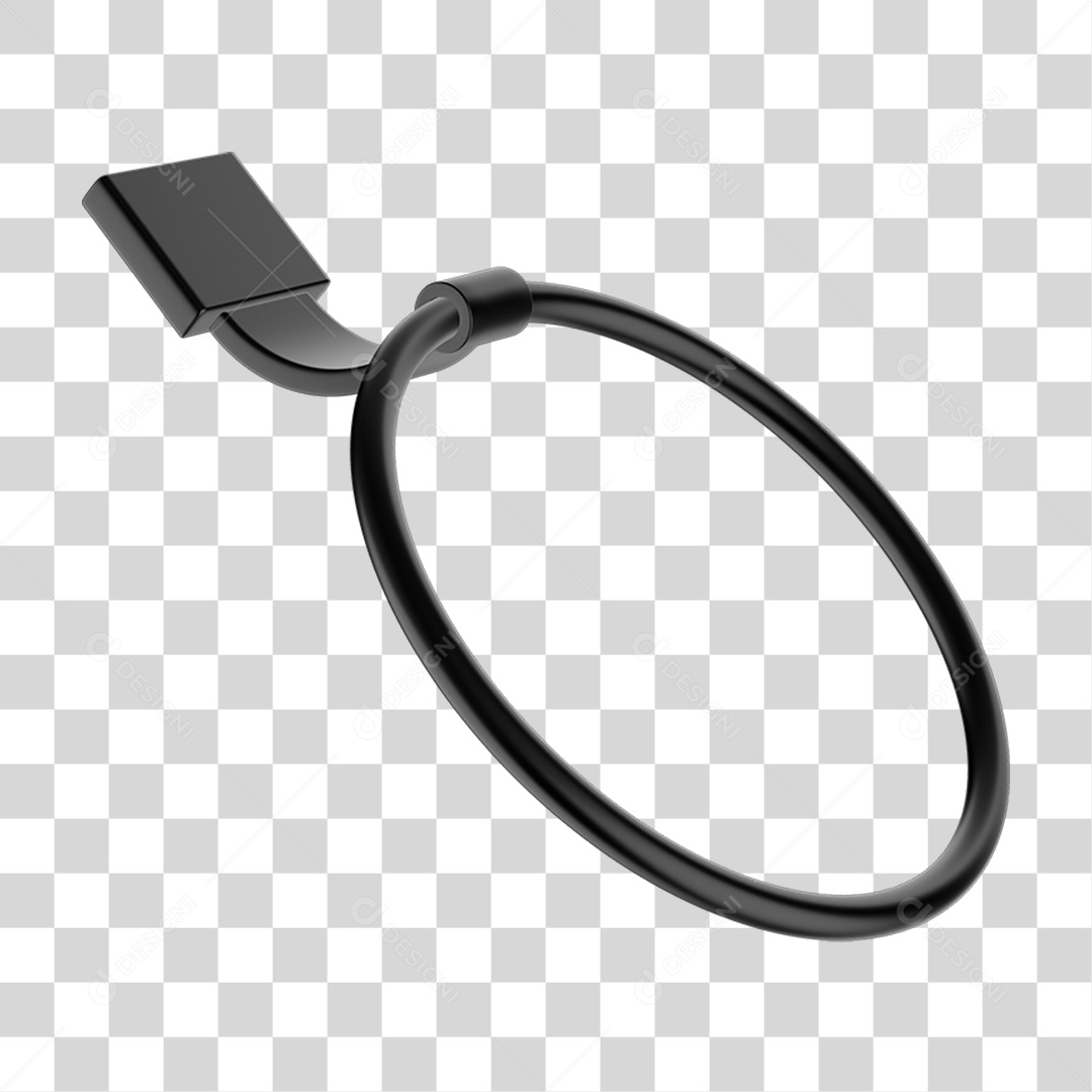 Toalheiro Rosto Metal PNG Transparente