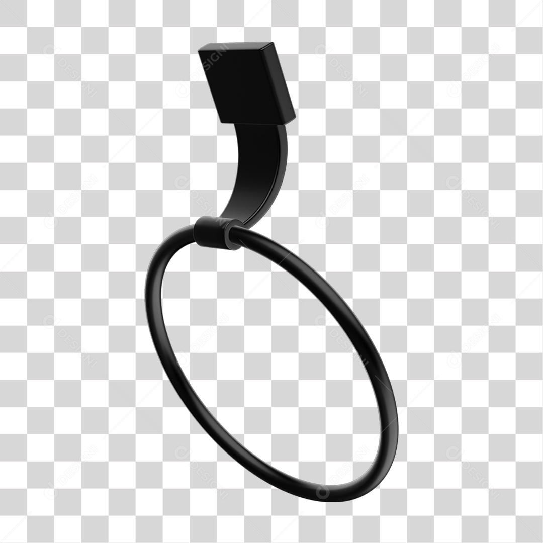 Toalheiro Rosto Metal PNG Transparente