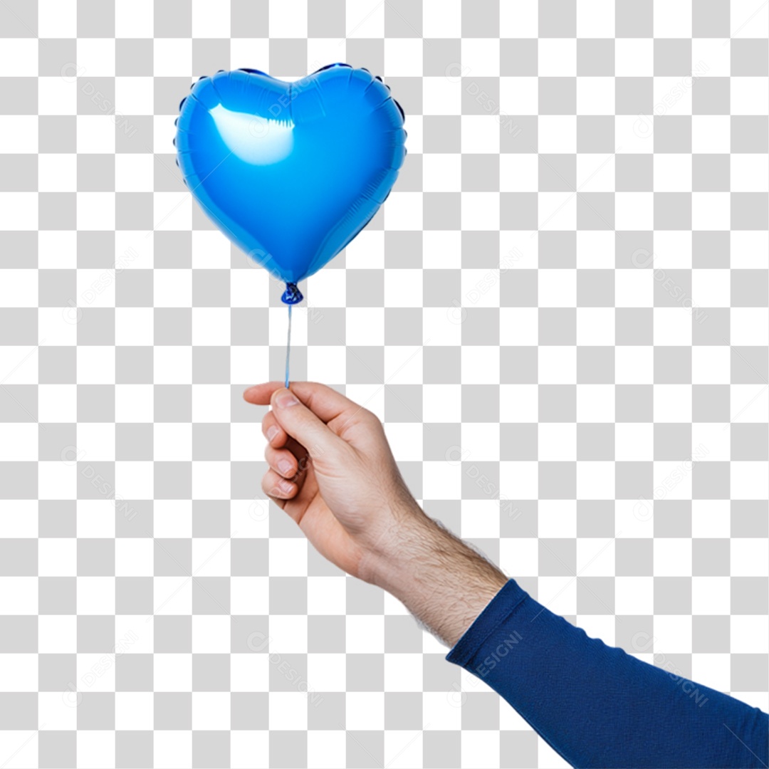 Balão Azul Para Conscientização Novembro Azul PNG Transparente