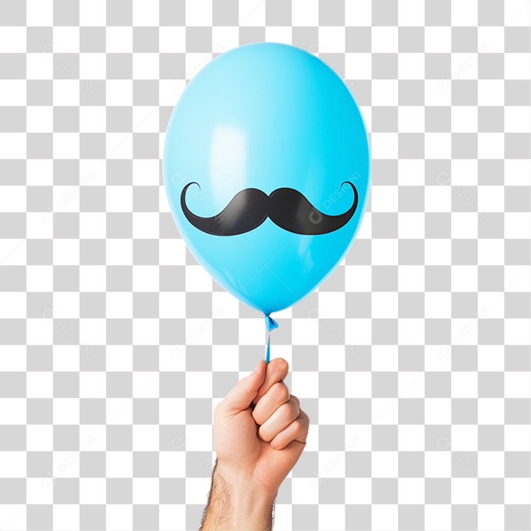 Balão Azul Para Conscientização Novembro Azul PNG Transparente