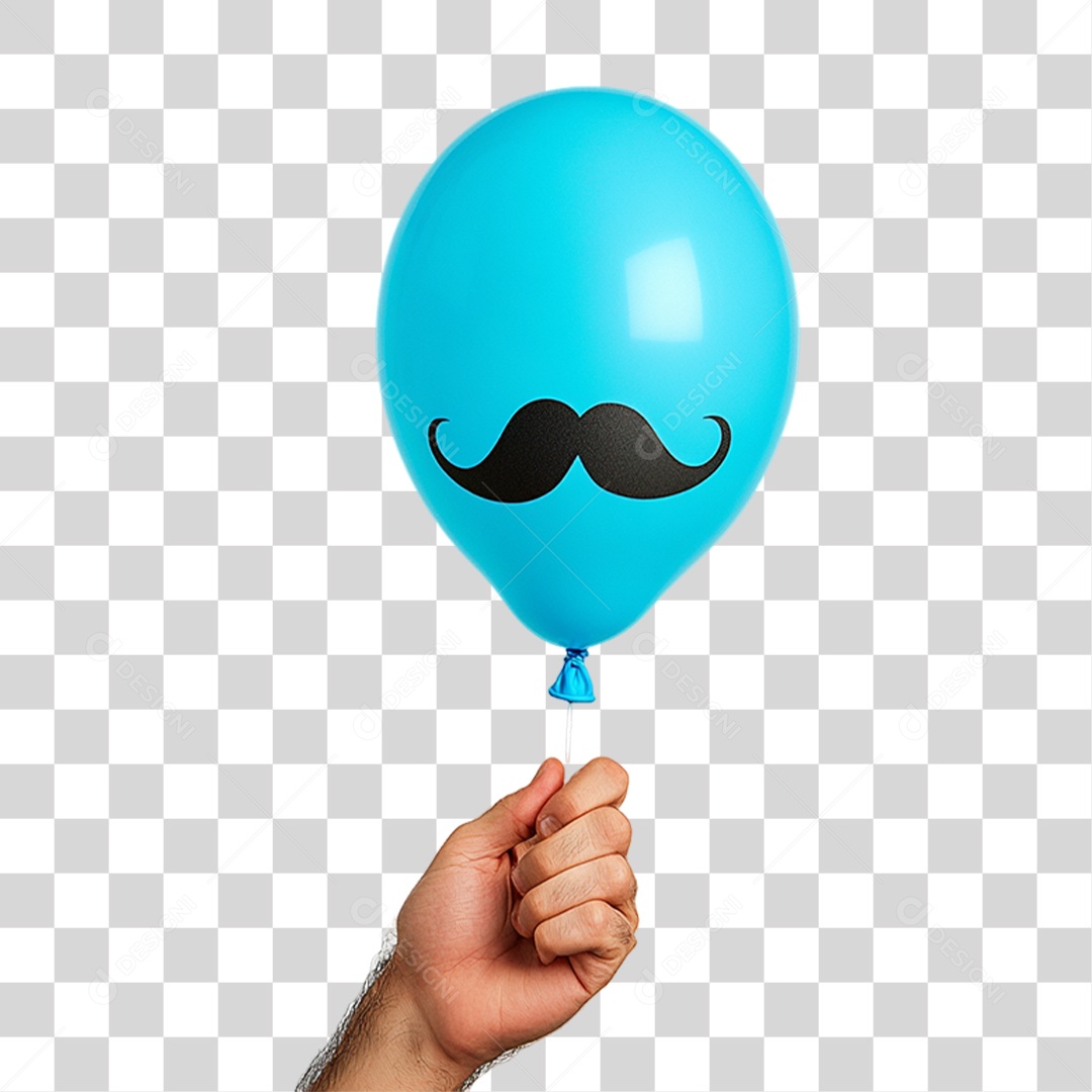 Balão Azul Para Conscientização Novembro Azul PNG Transparente
