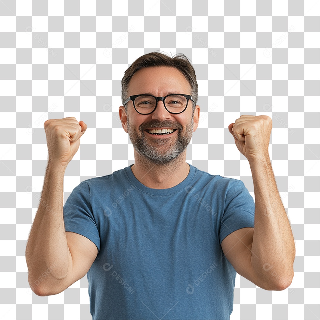 Homem Novembro Azul PNG Transparente