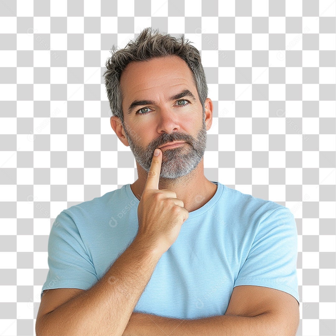 Homem Novembro Azul PNG Transparente