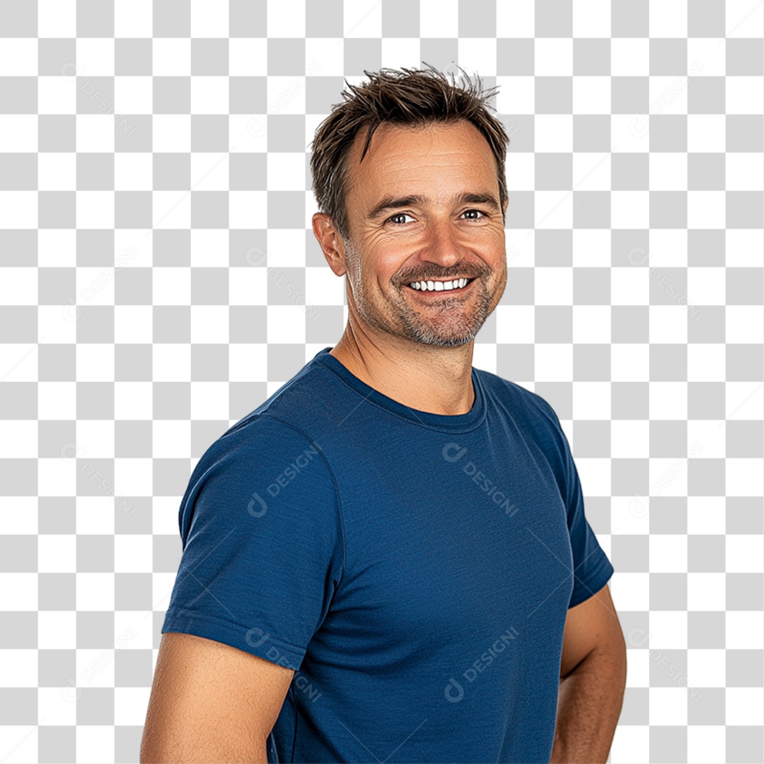 Homem Novembro Azul PNG Transparente