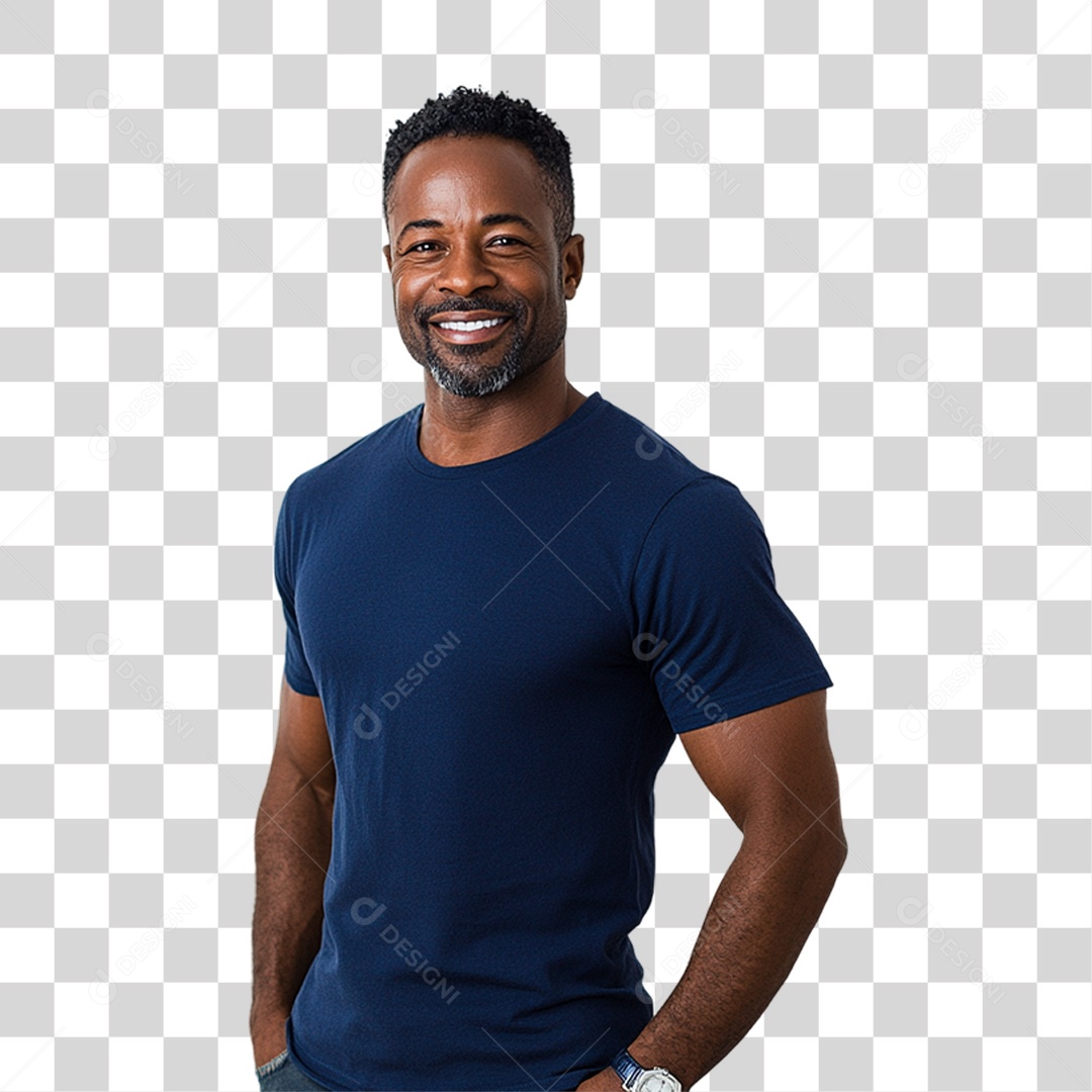 Homem Novembro Azul PNG Transparente