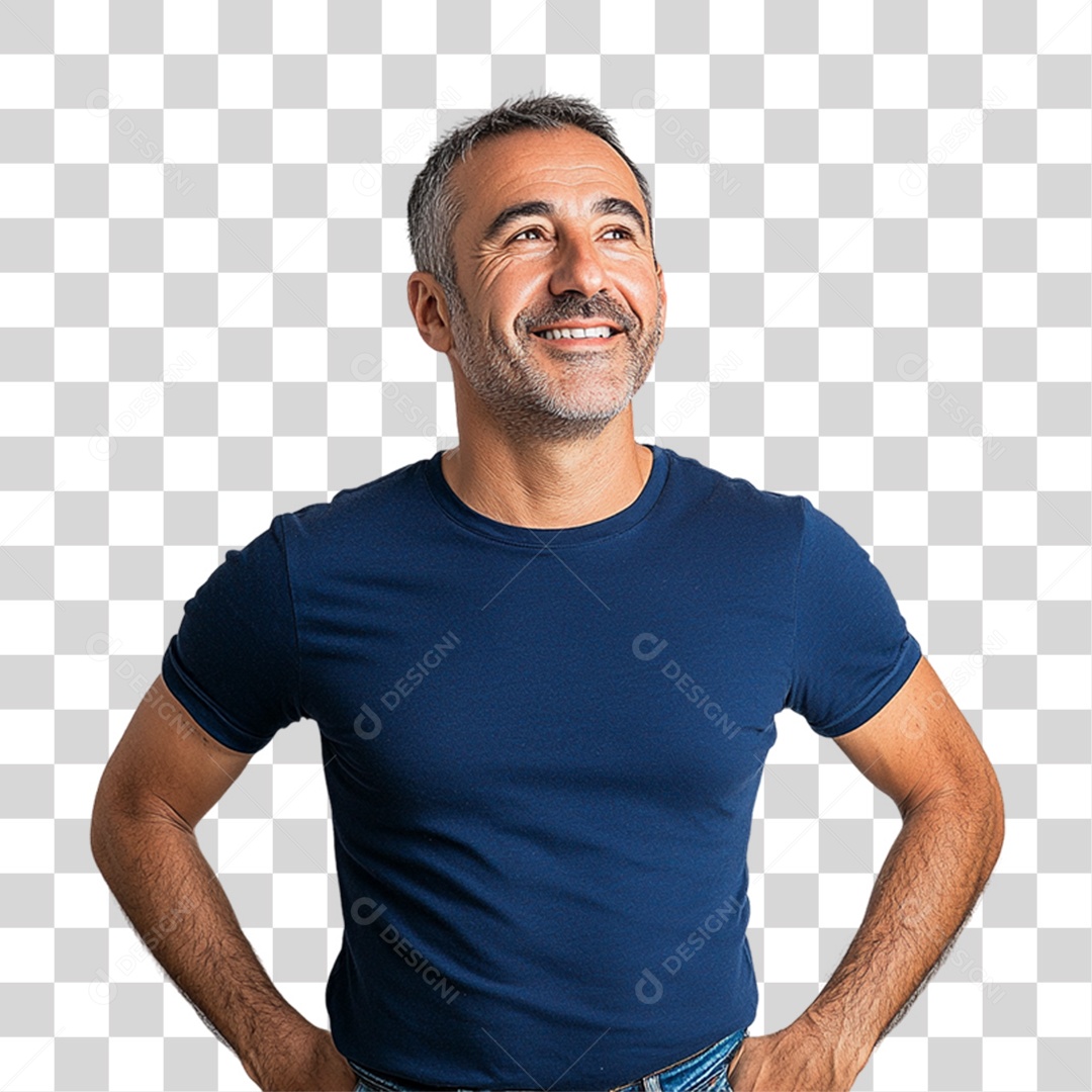 Homem Novembro Azul PNG Transparente