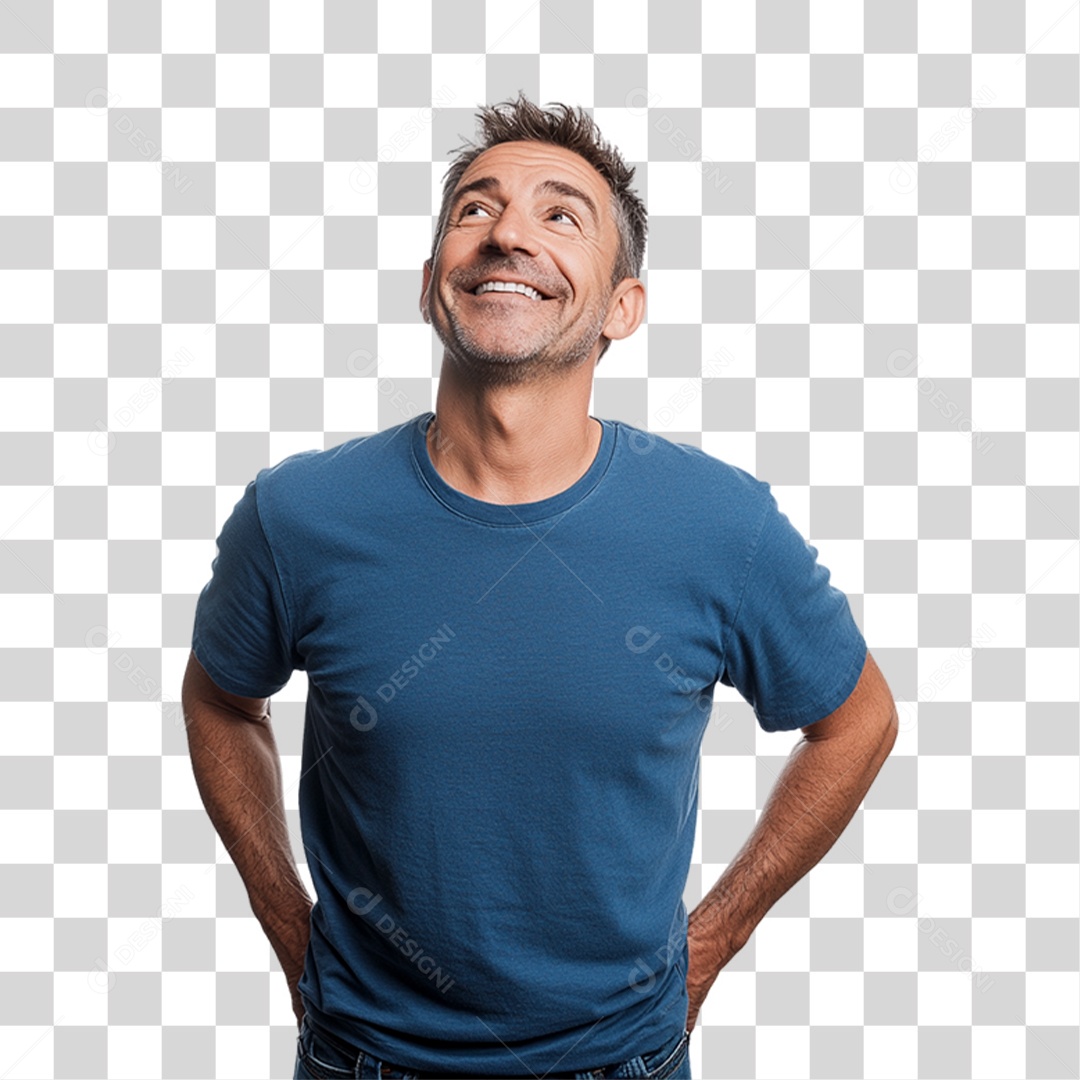 Homem Novembro Azul PNG Transparente