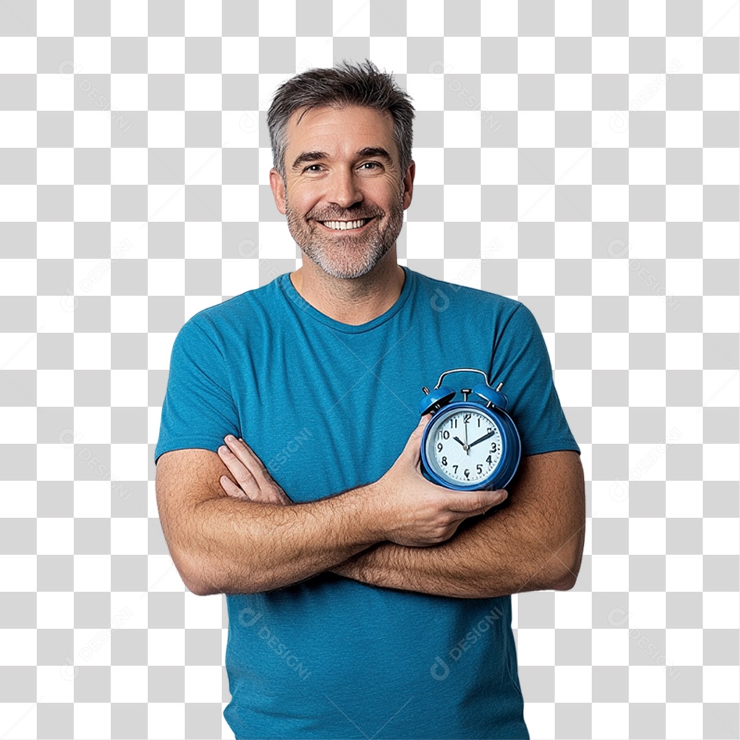 Homem Novembro Azul PNG Transparente