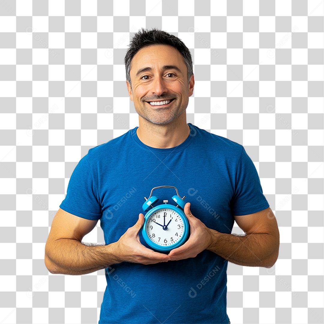 Homem Novembro Azul PNG Transparente