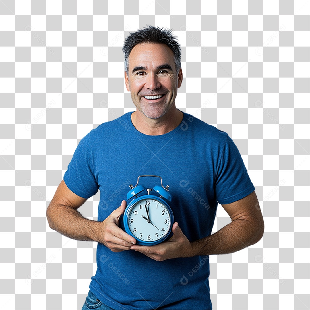 Homem Novembro Azul PNG Transparente