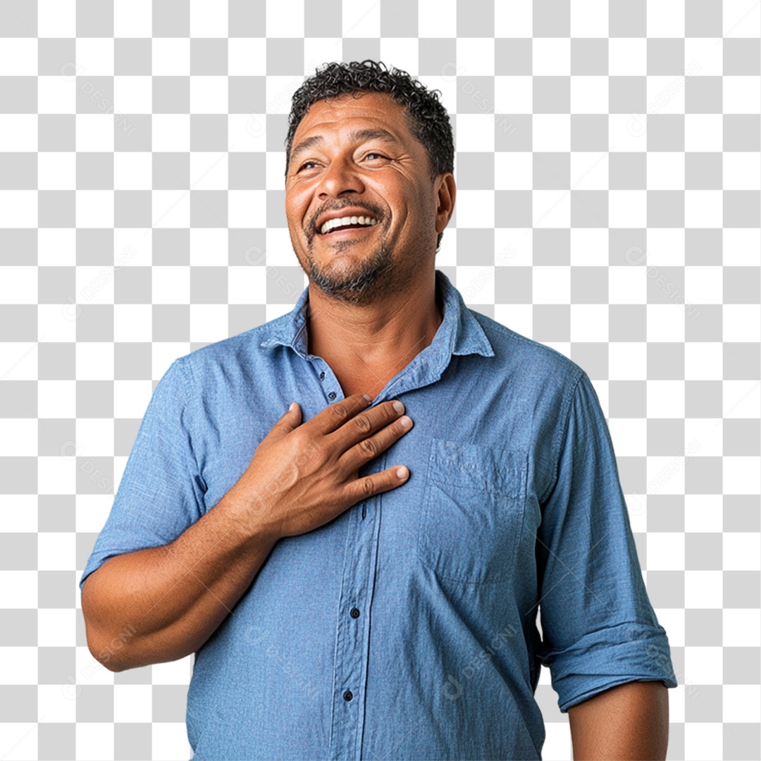 Homem Novembro Azul PNG Transparente