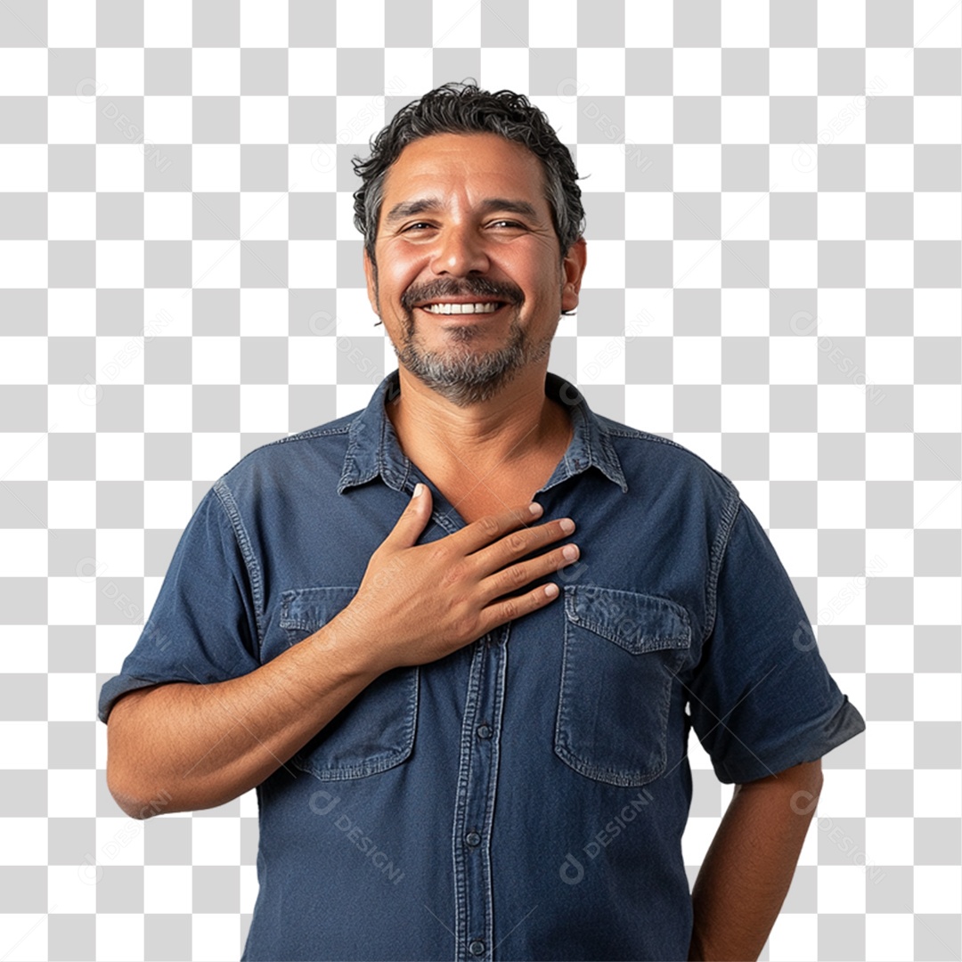 Homem Novembro Azul PNG Transparente