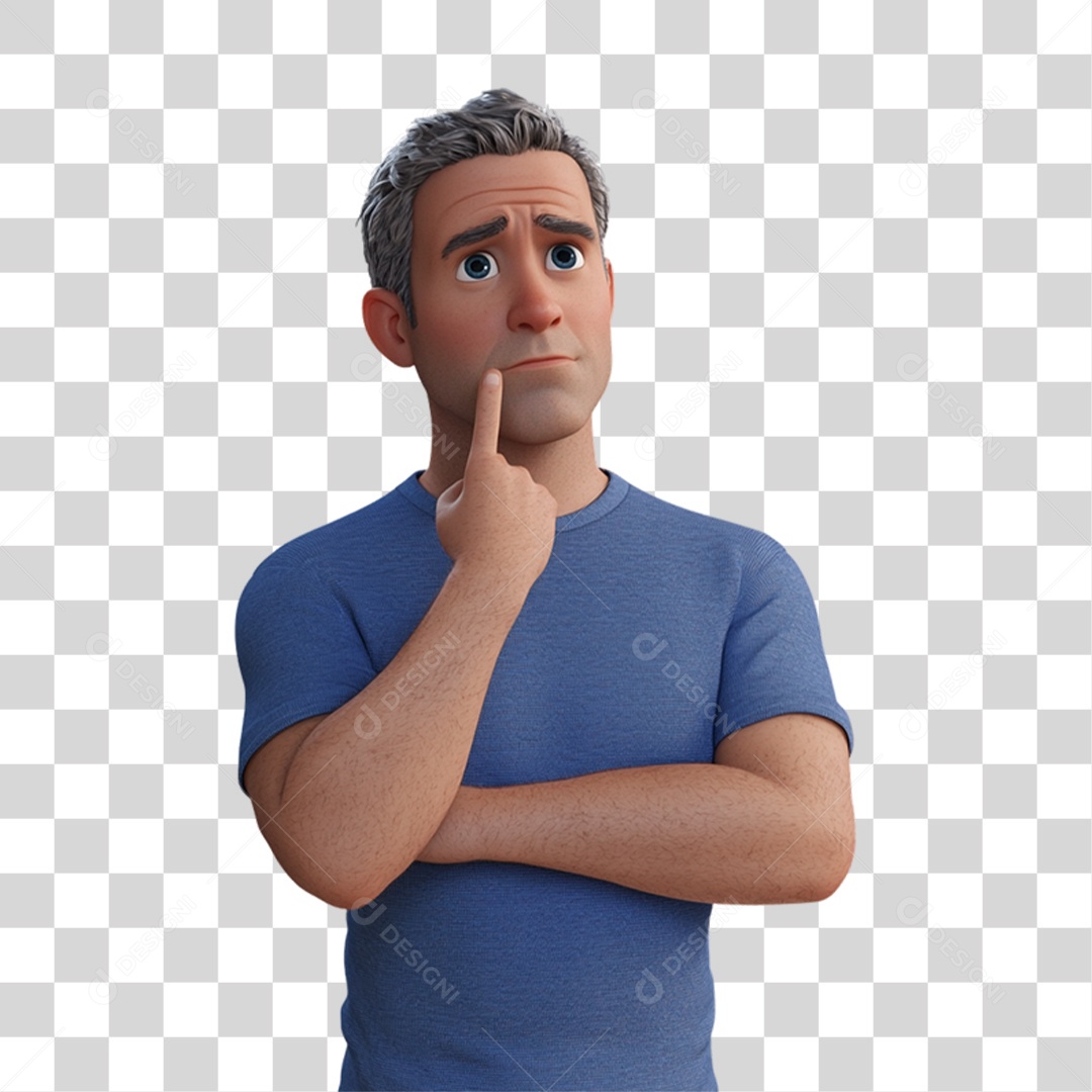 Homem Novembro Azul PNG Transparente