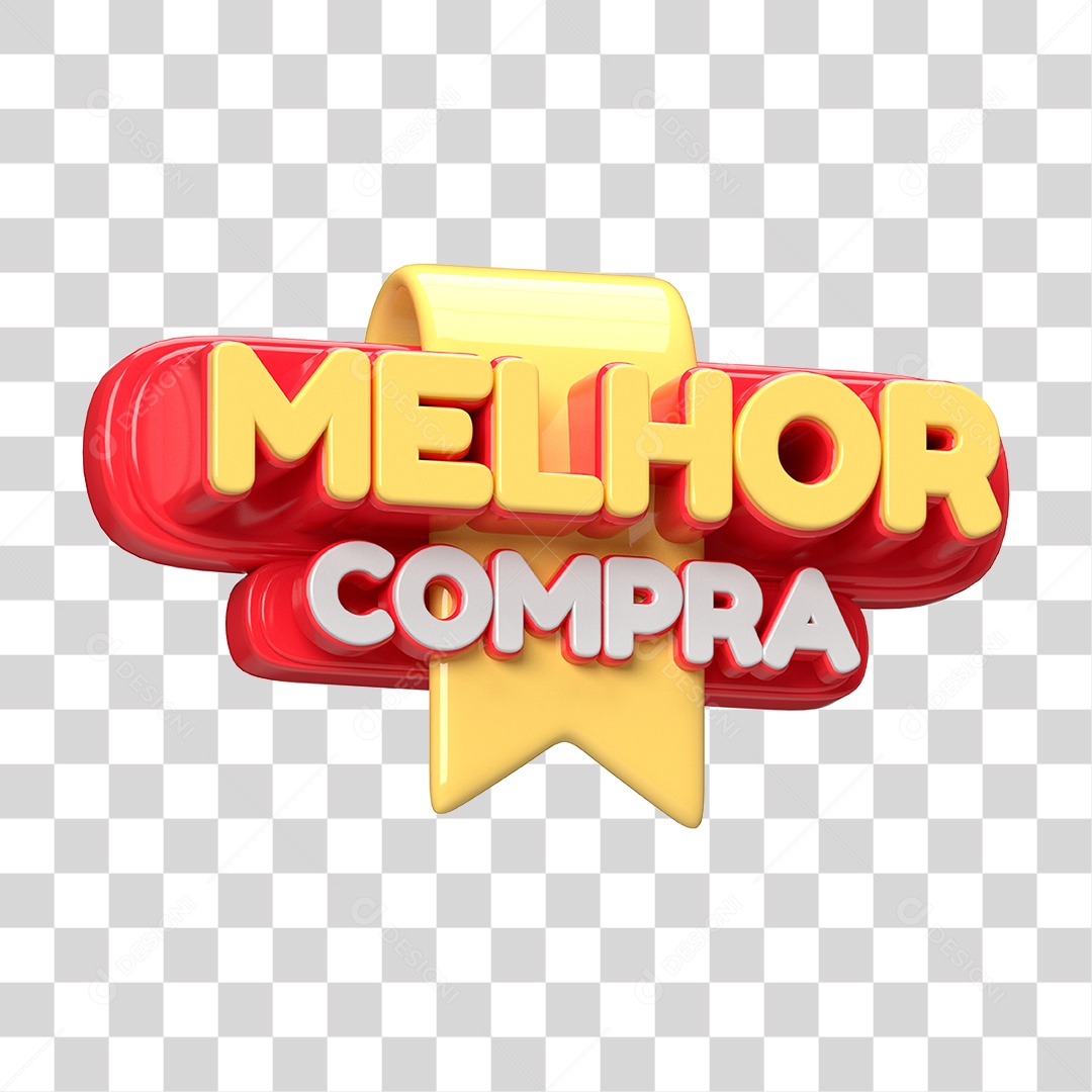 Melhor Compra Selo 3D Para Composição PNG Transparente