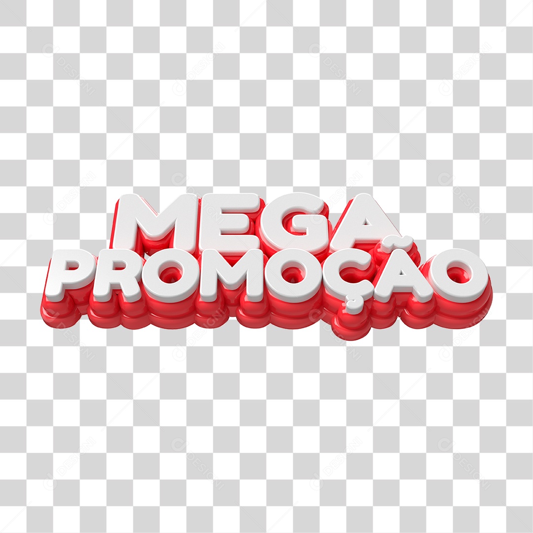 Mega Promoção Selo 3D Para Composição PNG Transparente