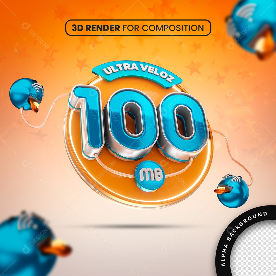Internet Ultra Veloz 100 Mb Social Media PSD Editável