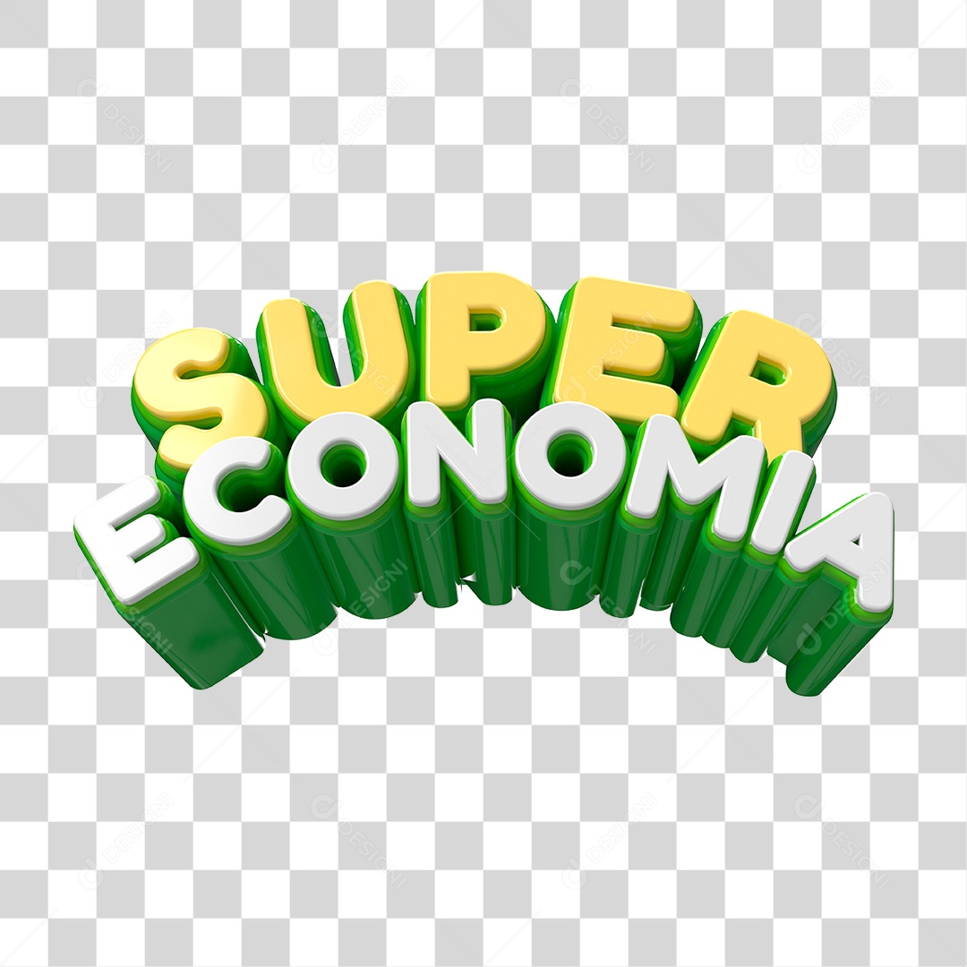 Super Economia Limitada Selo 3D Para Composição PNG Transparente