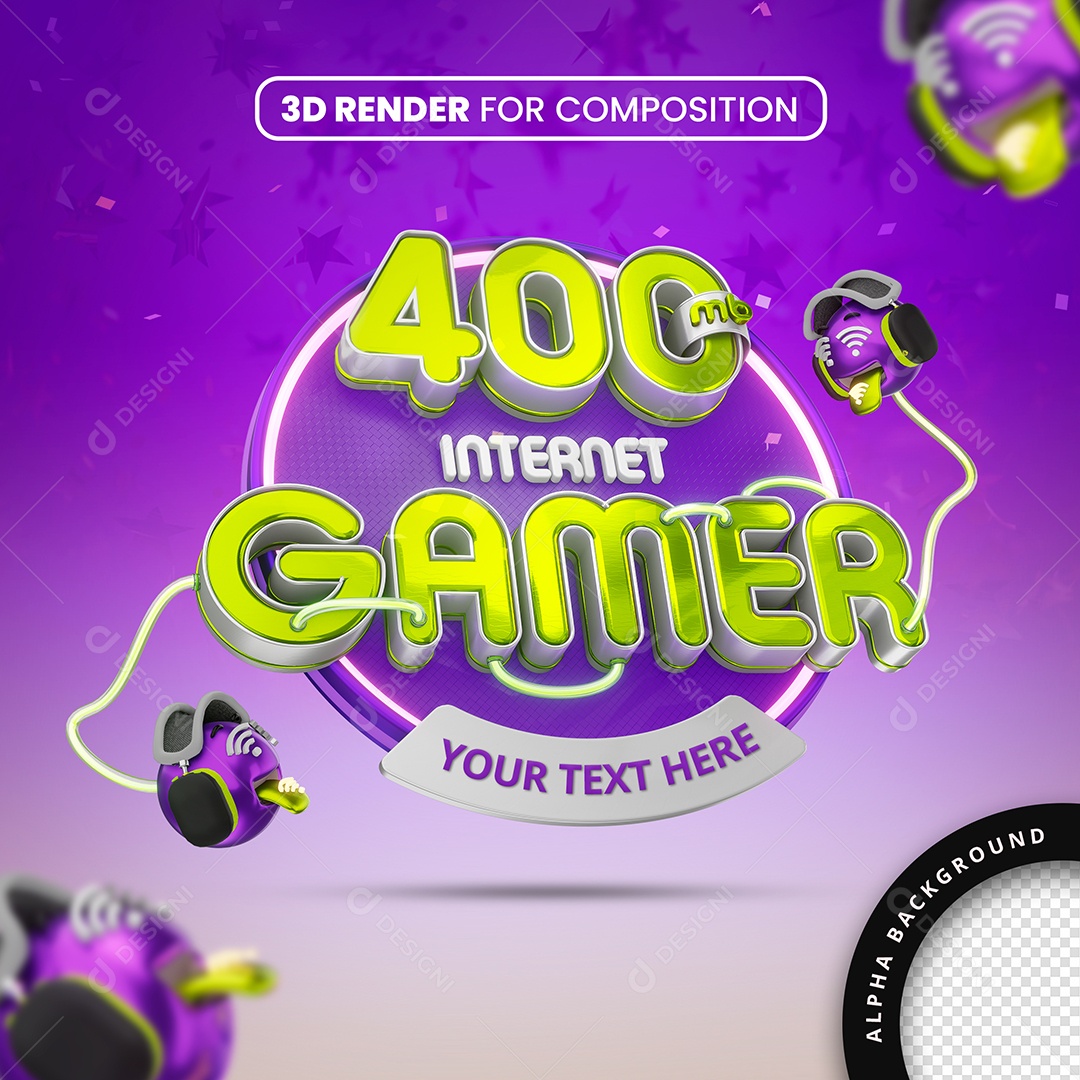 Internet Gamer 400 Mb Social Media PSD Editável