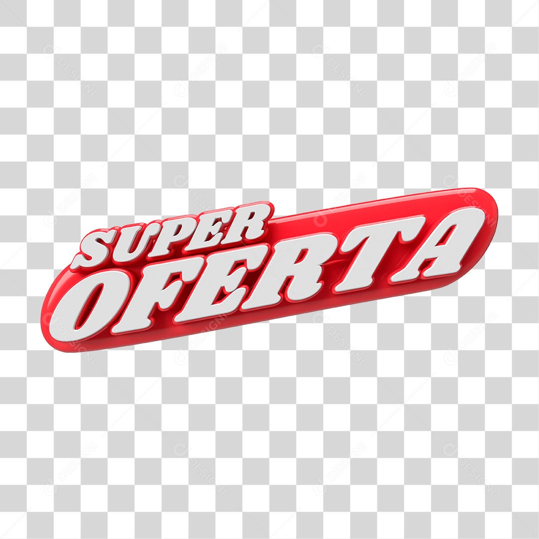 Super Oferta Limitada Selo 3D Para Composição PNG Transparente