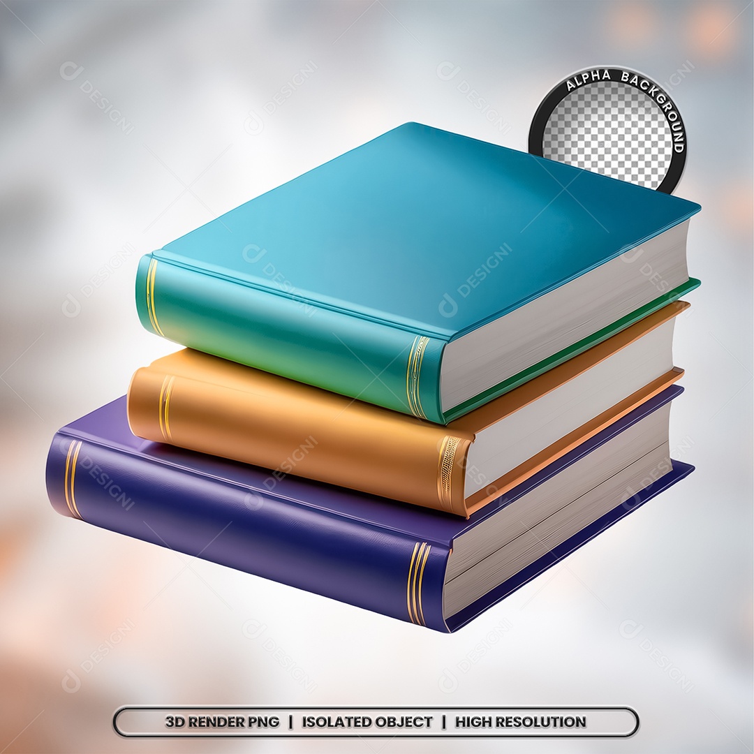 Livro Elemento 3D para Composição PSD