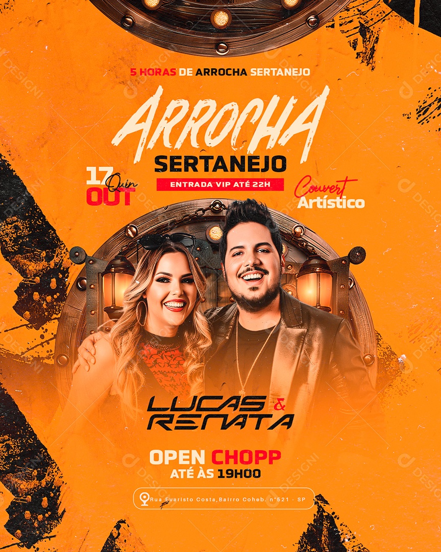 Flyer Arrocha Sertanejo Social Media PSD Editável