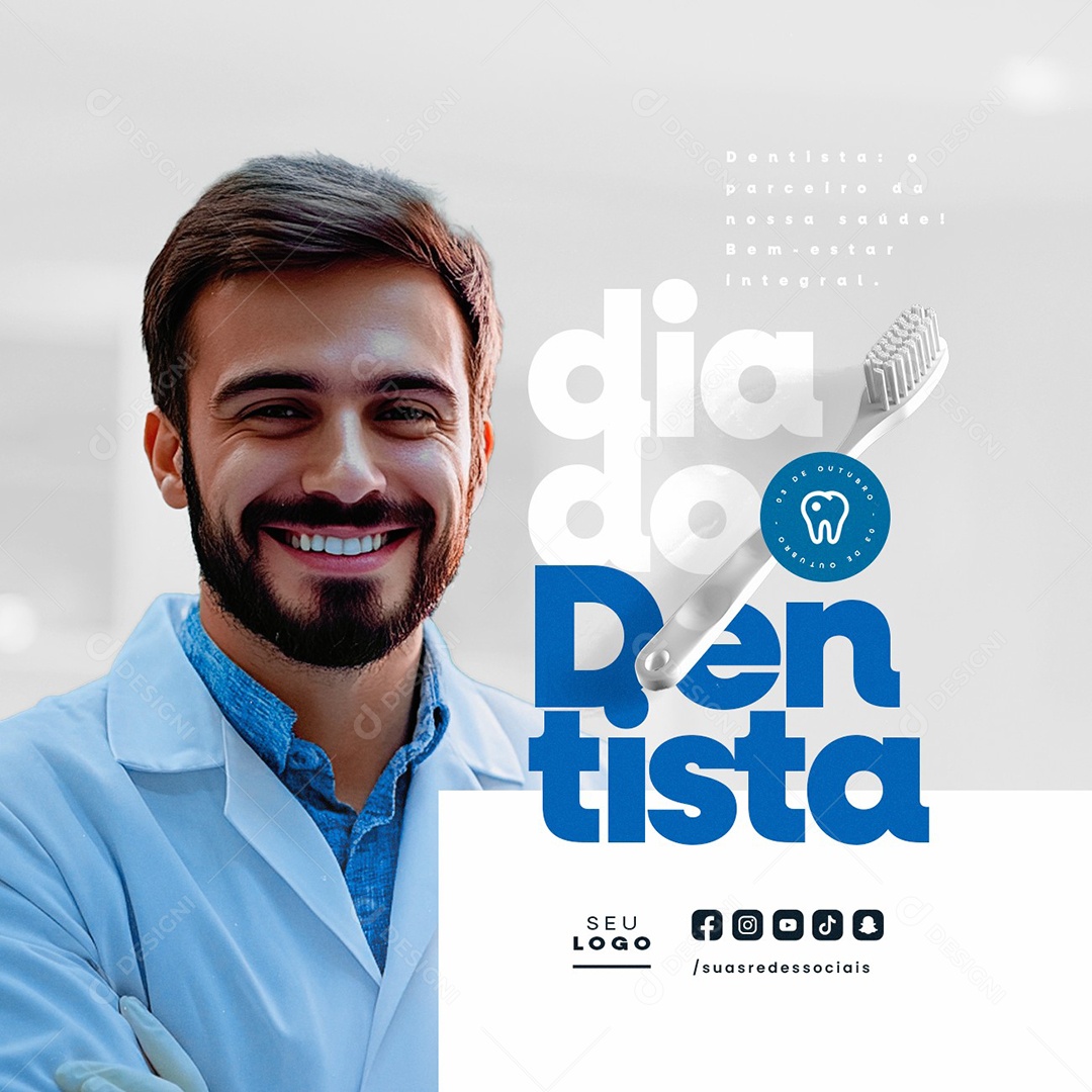Dia do Dentista 03 de Outubro Social Media PSD Editável