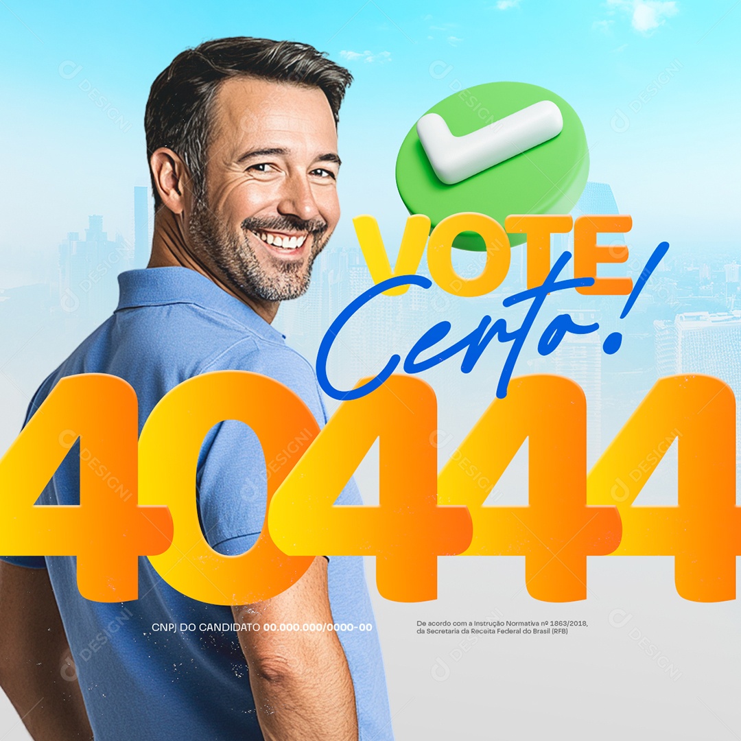 Política Vote Certo Social Media PSD Editável