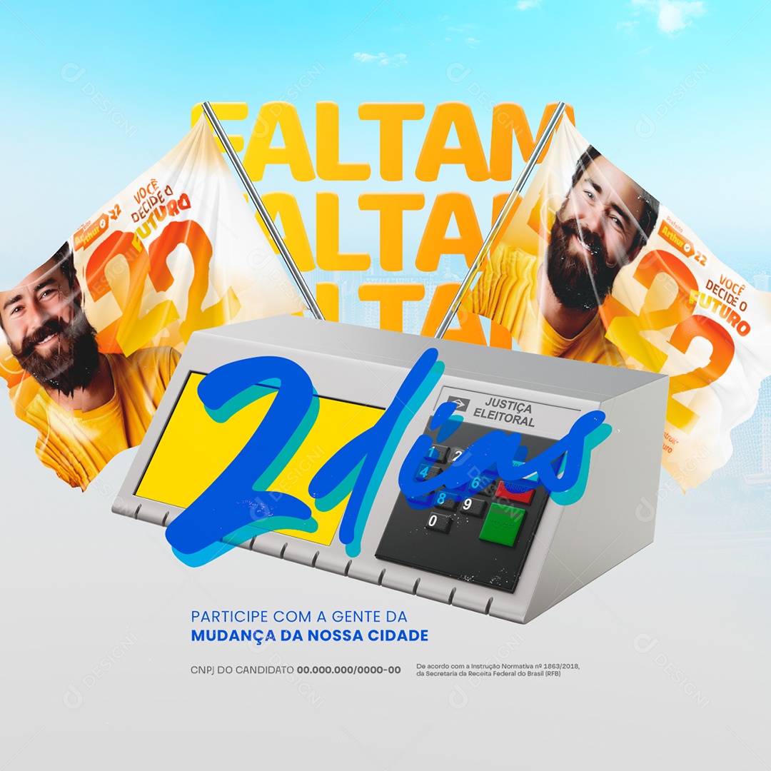 Política Faltam Dois Dias Social Media PSD Editável