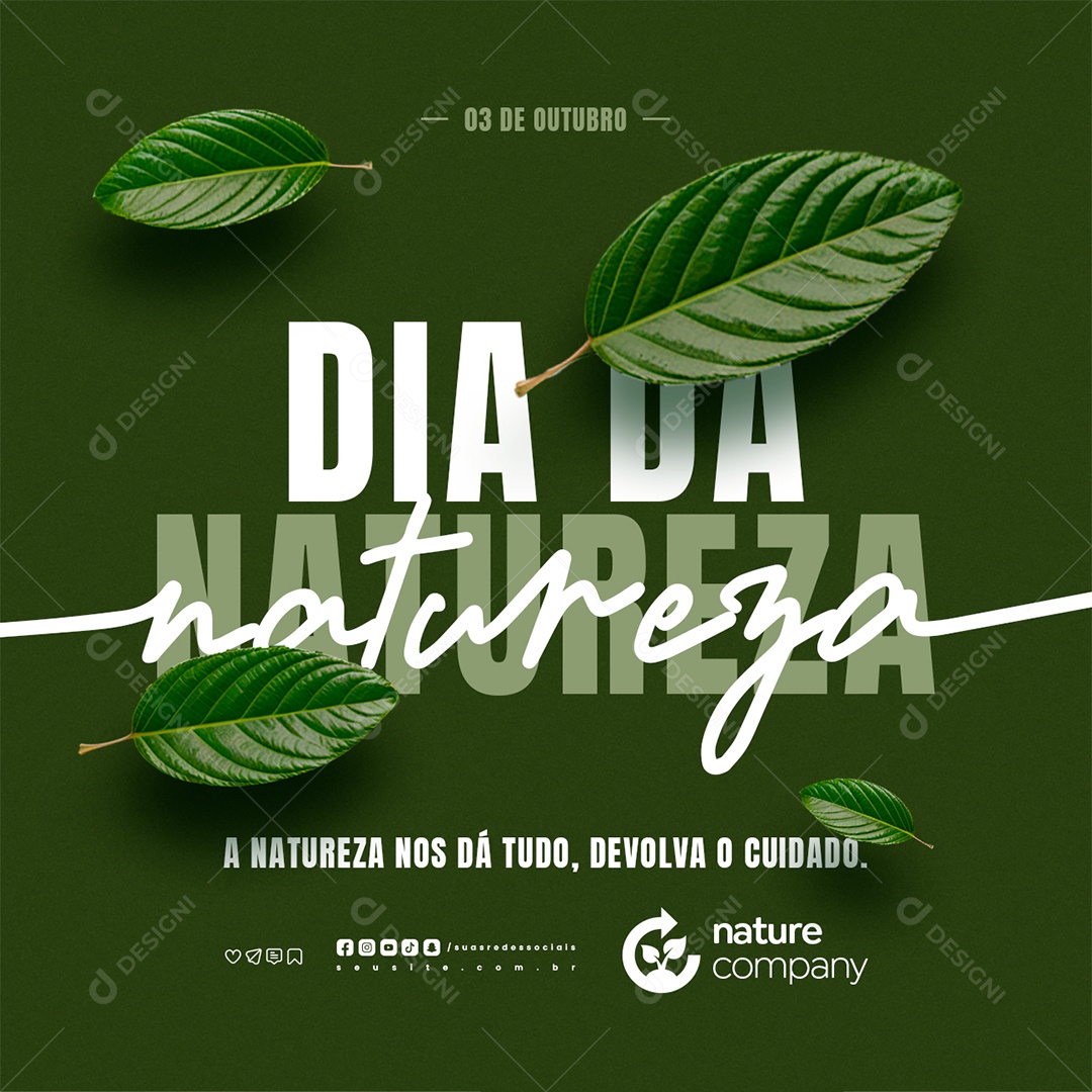 Dia da Natureza 04 de Outubro Social Media PSD Editável