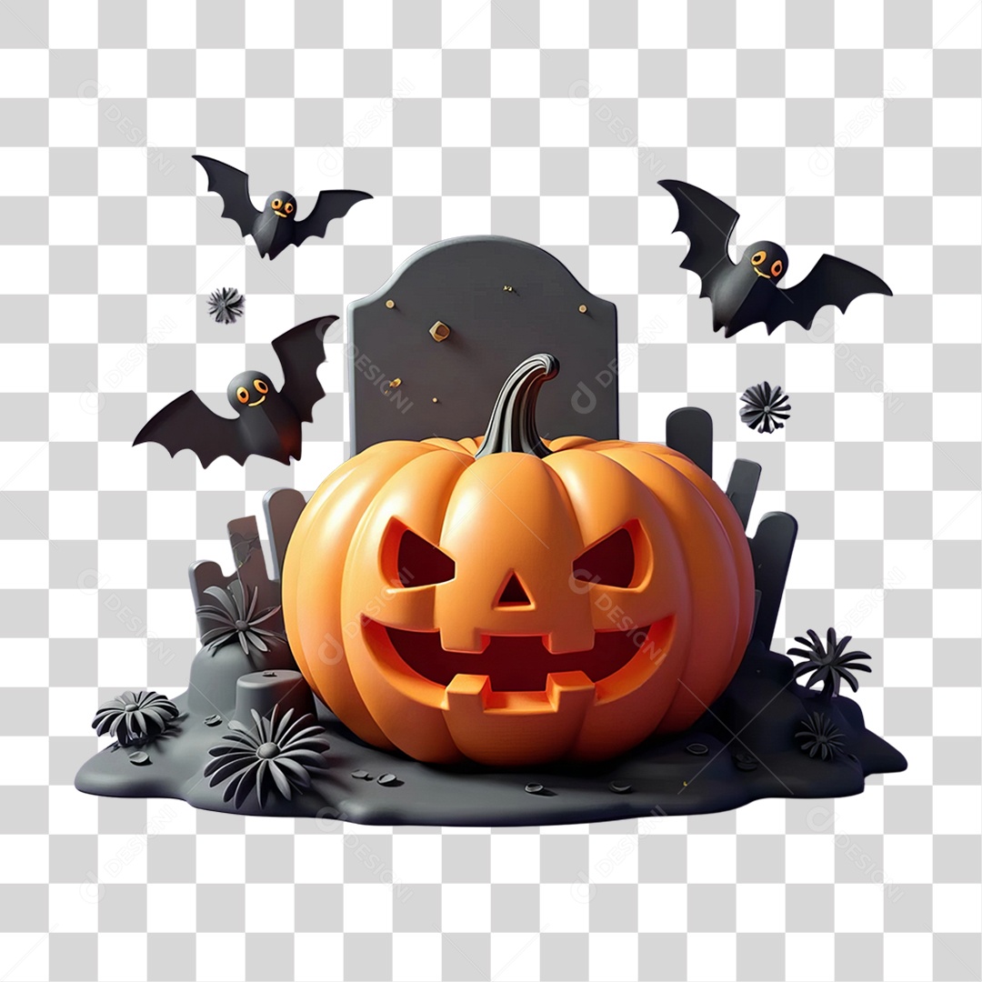 Abóbora do Halloween PNG Transparente