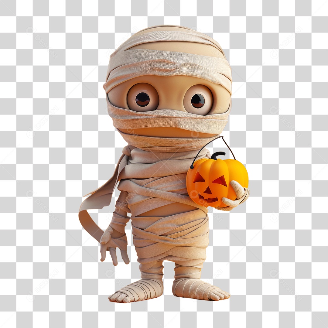 Múmia do Halloween PNG Transparente