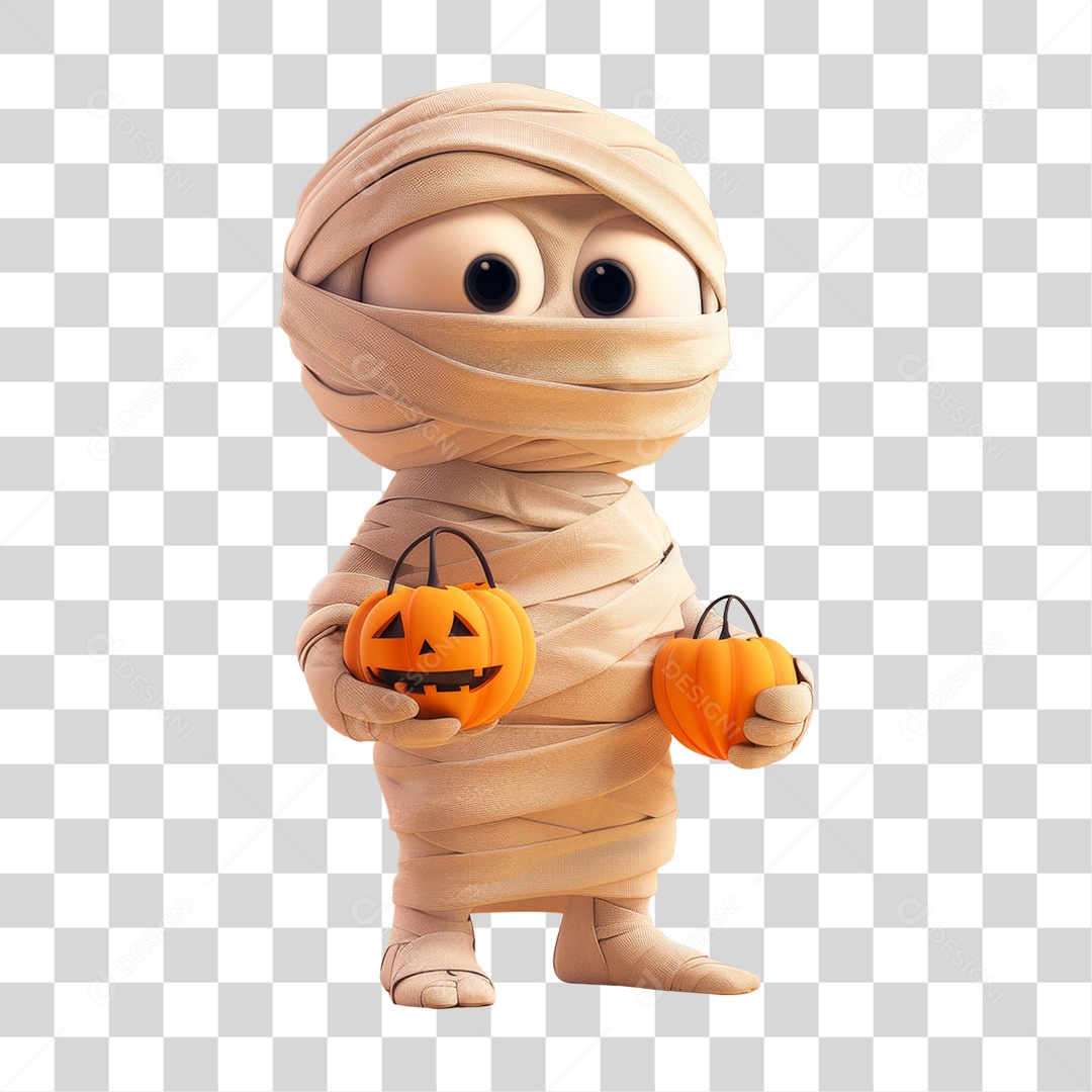 Múmia do Halloween PNG Transparente