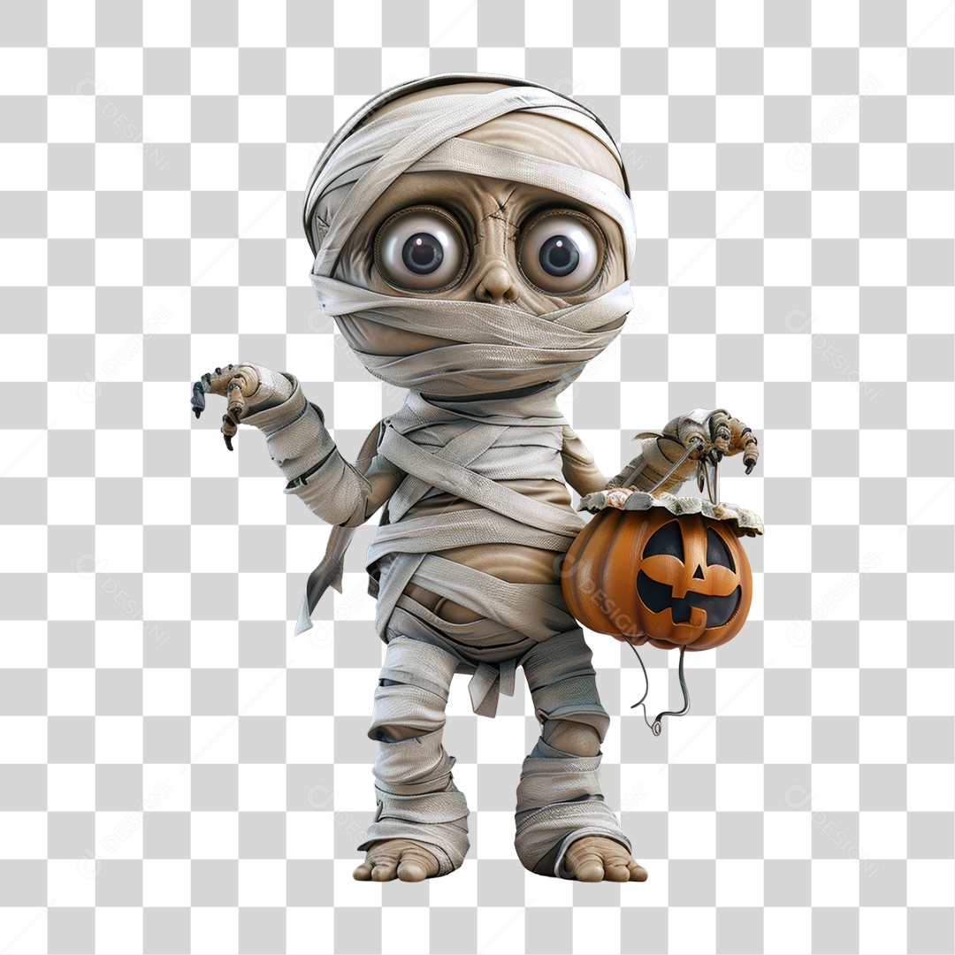 Múmia do Halloween PNG Transparente