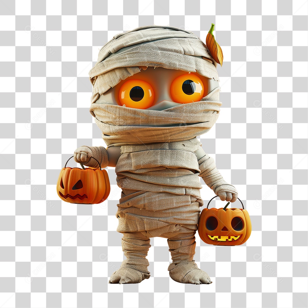 Múmia do Halloween PNG Transparente