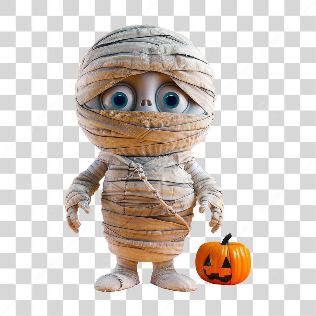 Múmia do Halloween PNG Transparente
