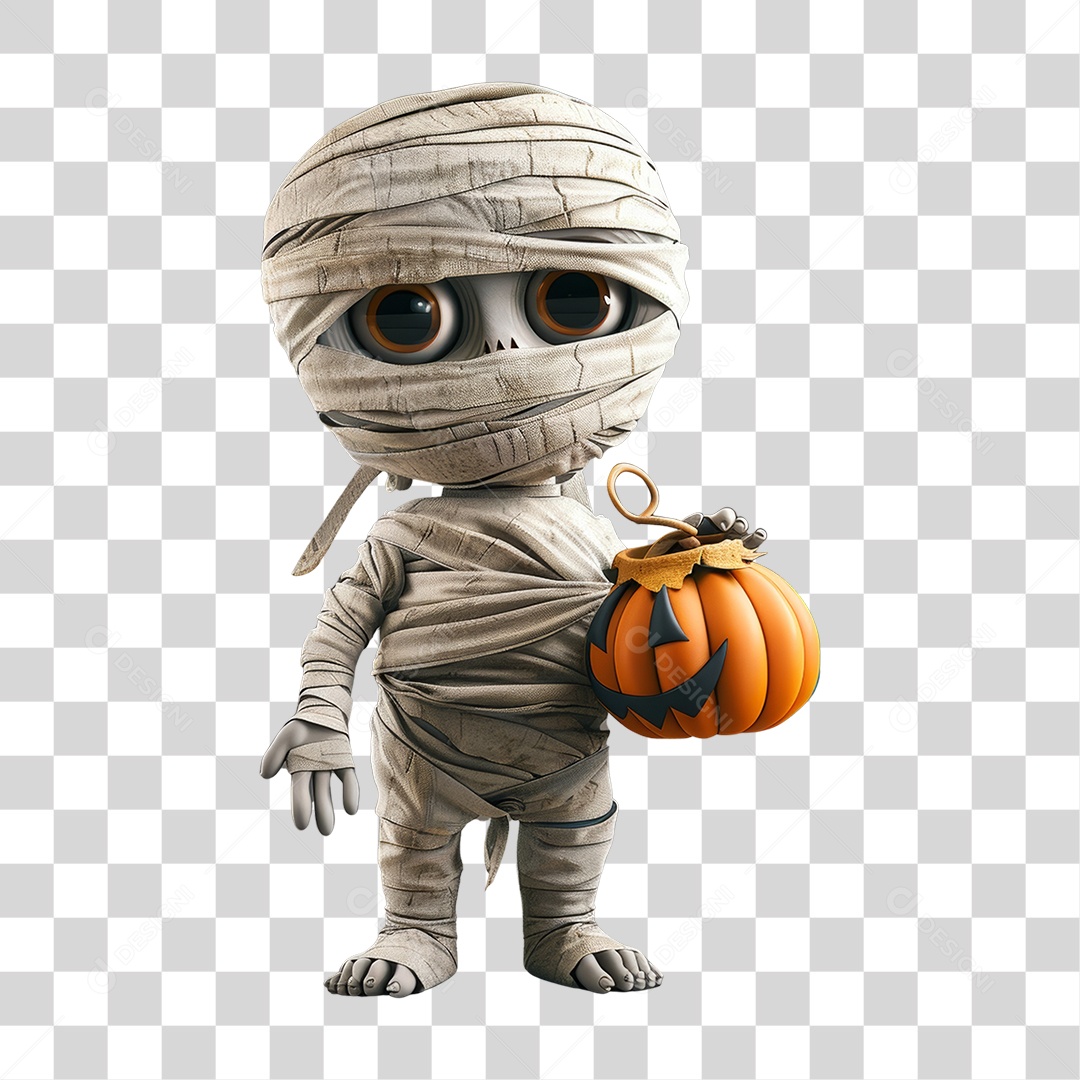 Múmia do Halloween PNG Transparente