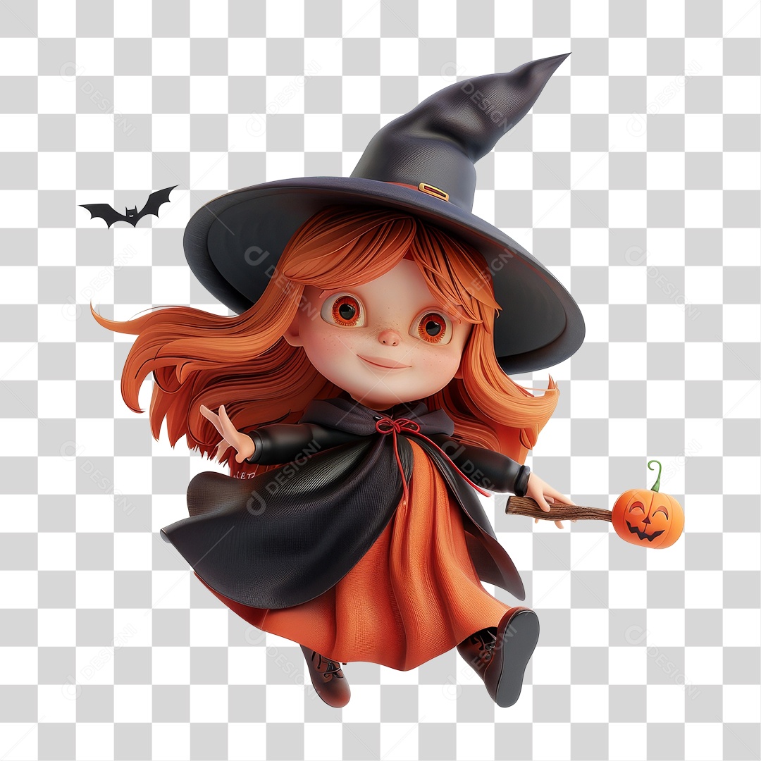 Bruxa do Halloween PNG Transparente