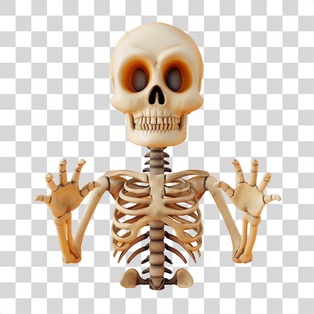 Esqueleto do Halloween PNG Transparente