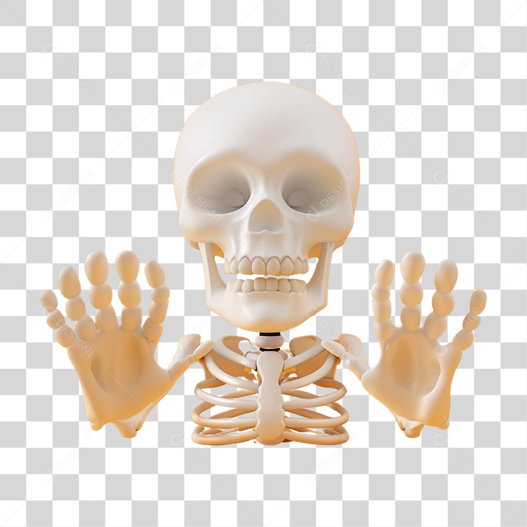 Esqueleto do Halloween PNG Transparente