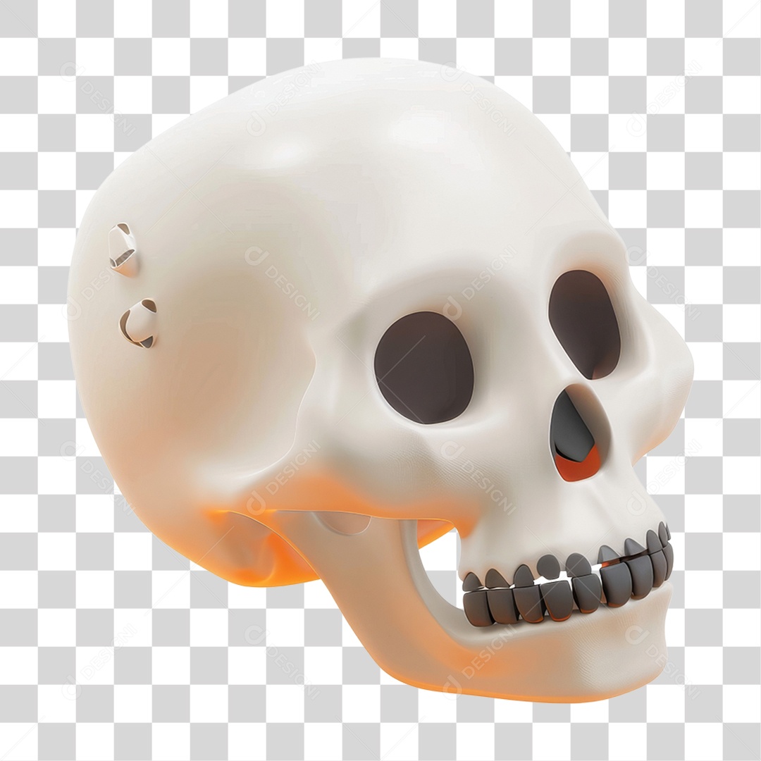 Caveira do Halloween PNG Transparente