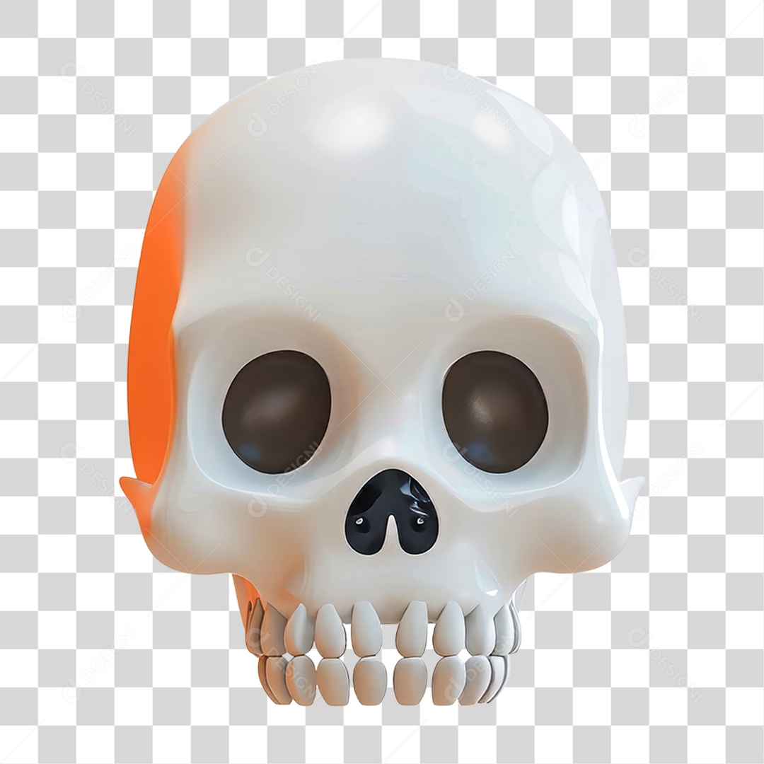 Caveira do Halloween PNG Transparente