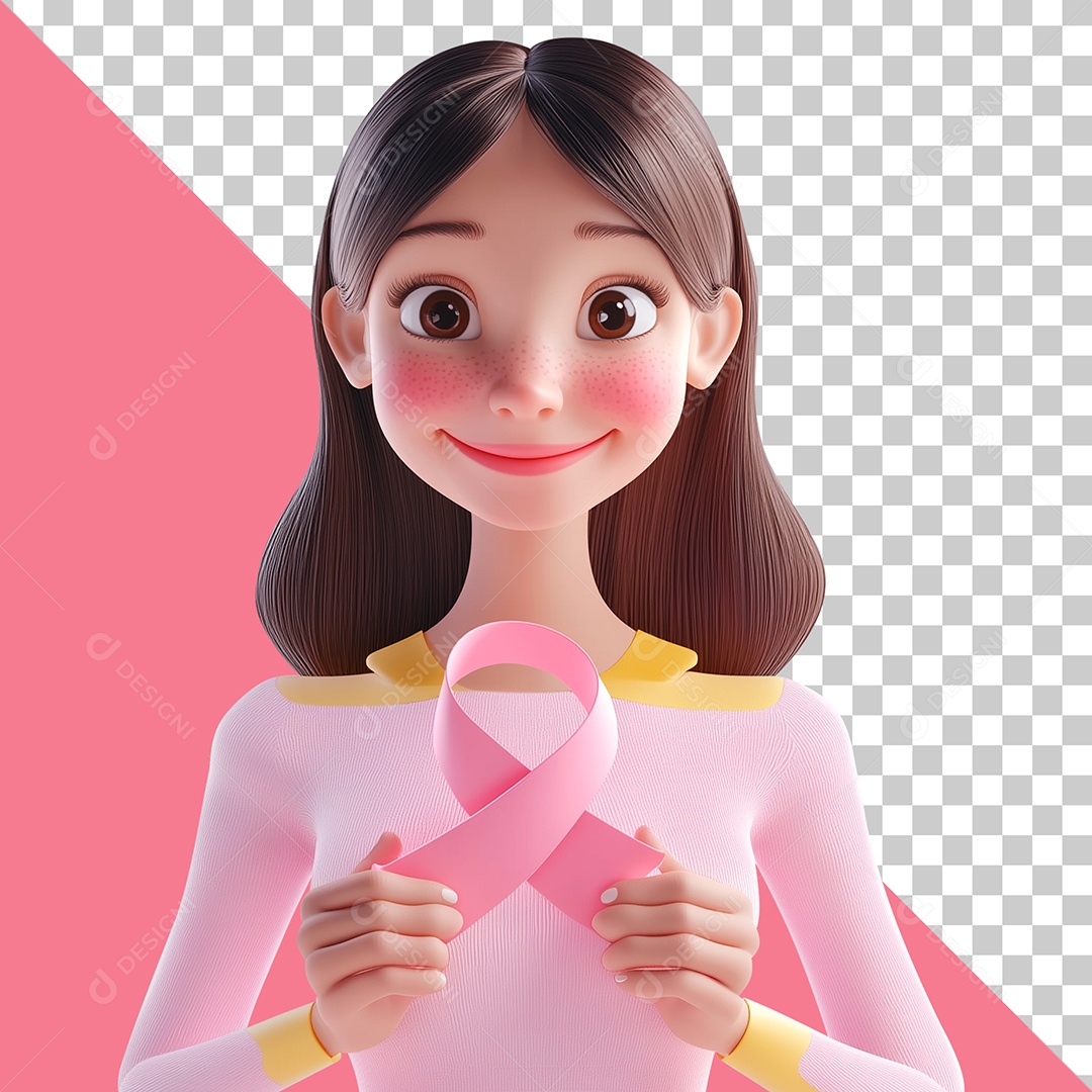 Elemento 3D Personagem para Composição PSD