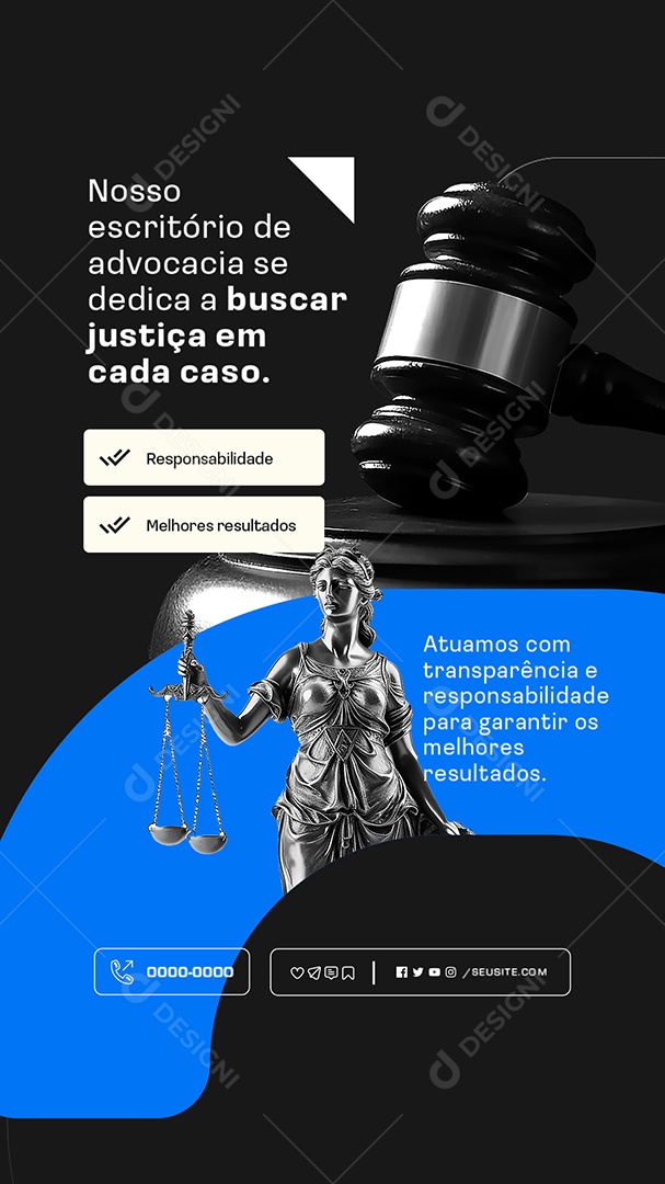 Story Advocacia Nosso Escritório Social Media PSD Editável
