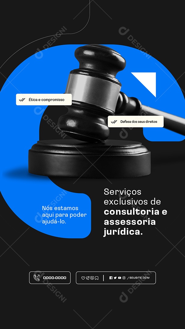 Story Advocacia Serviços Exclusivos Social Media PSD Editável