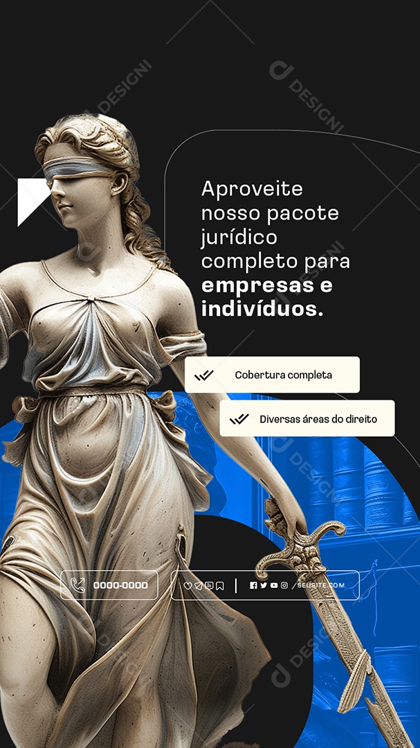 Story Advocacia Cobertura Completa Social Media PSD Editável